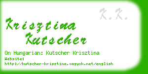 krisztina kutscher business card